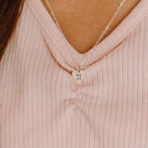 Big Sis/Lil Sis Heart Necklace