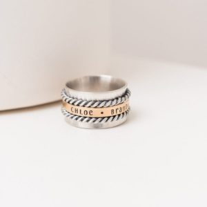 Rope Message Spinner Ring