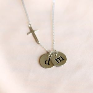 Faith and Family Initial Necklace