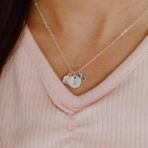 Girls Sweetheart Silver Initial Necklace