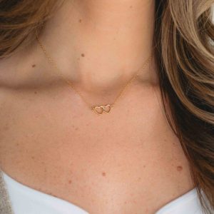 Gold-Filled Double Heart Necklace