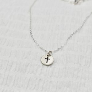 Dainty Cross Necklace Sterling Silver