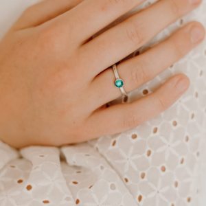 Little Girls Stacking Birthstone Rings