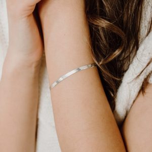 Sterling Silver Herringbone Bracelet