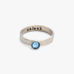 Custom Gold Birthstone Rings