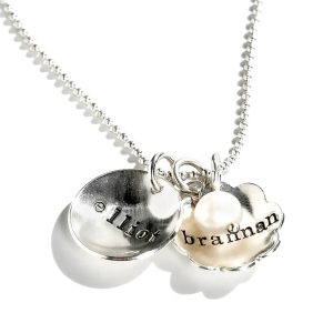 A Flower And A Circle Sterling Silver Necklace