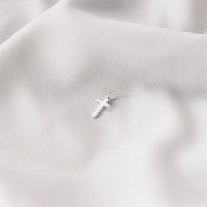 Sterling Simple Cross Charm