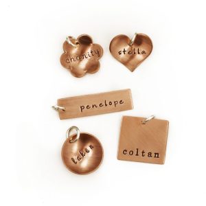 Copper Name Charms