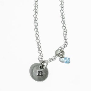 Initials On A Chain (Pewter)