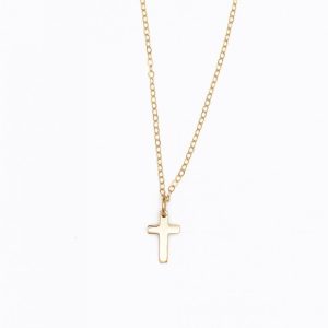 Simple Gold Cross Necklace