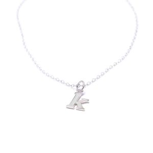 Sterling Lowercase Typewriter Initial Necklace