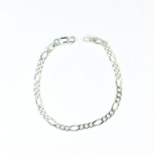 Silver Figaro Bracelet