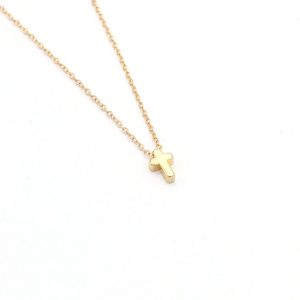 All Things are Possible Golden Cross Necklace